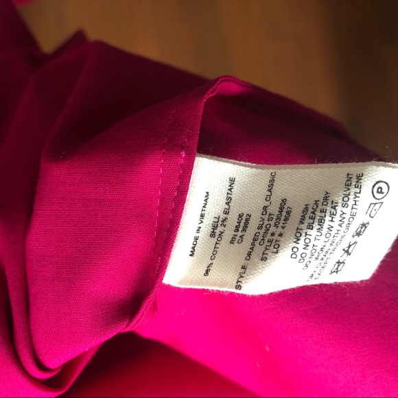 Theory off-shoulder dress fuchsia M pop draped - Picture 5 of 6